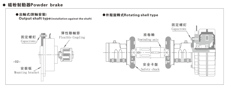 磁粉制動(dòng)器安裝方式，磁粉制動(dòng)器廠家常用7種方式